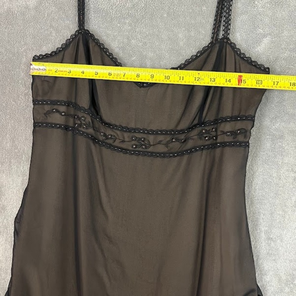 Vintage 90's Laundry By Shelli Segal Slip Dress Womens 12 100% Silk Whimsigoth - Picture 9 of 10